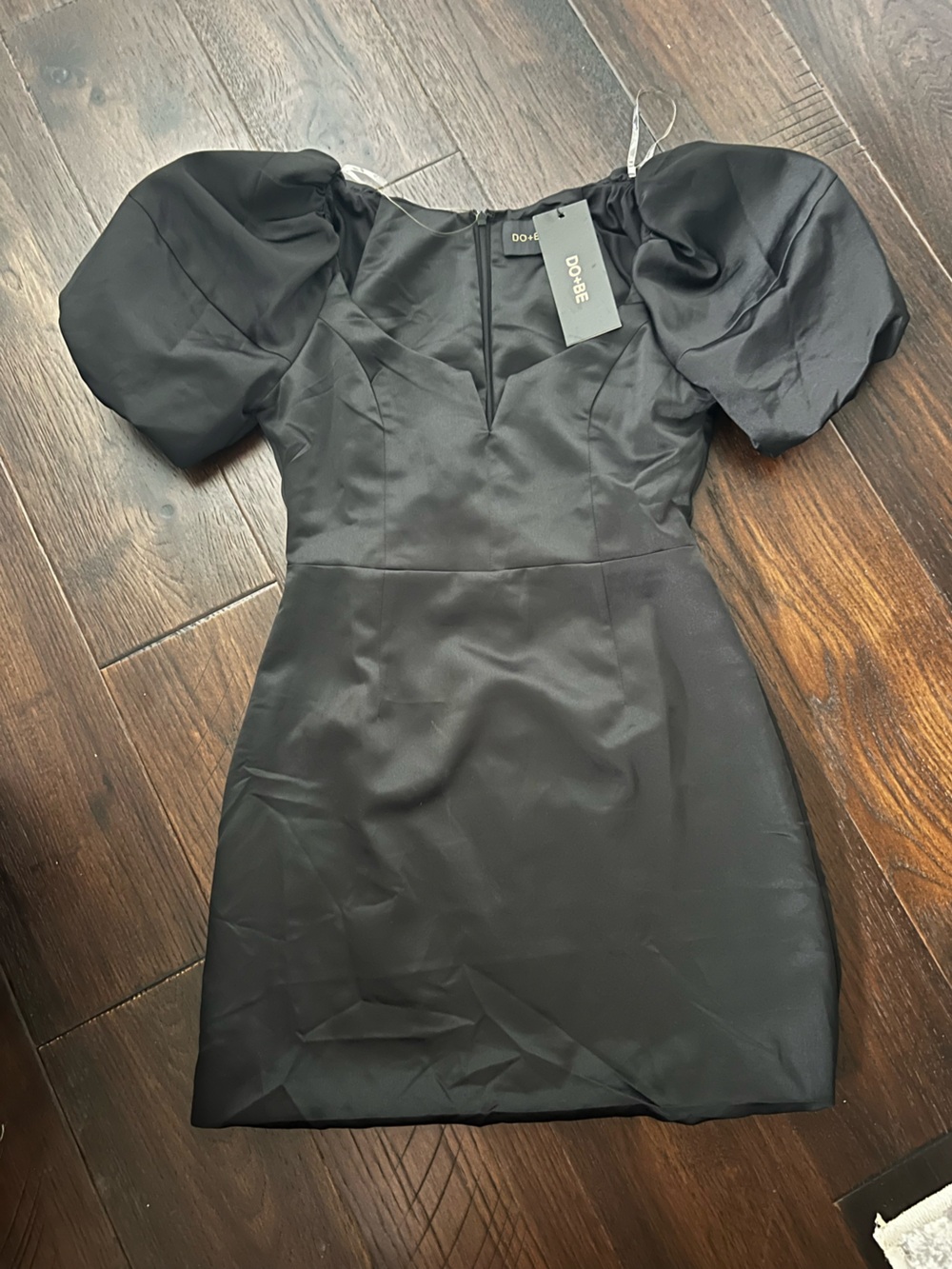 DO+BE Black Puff Sleeve Mini Dress